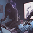 Sleep Paralysis. Pintura digital projeto de Álvaro Cardozo W - 19.05.2020
