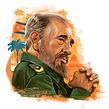 Fidel Castro Infographic. Un proyecto de Ilustración tradicional, Ilustración digital e Infografía de Ricardo Macía Lalinde - 20.05.2020
