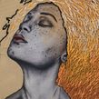 Retrato bordado amarillo. Arts, Crafts, Embroider, Pencil Drawing, Artistic Drawing, Portrait Drawing, Realistic Drawing, and Traditional illustration project by Yamila Yjilioff - 05.23.2020