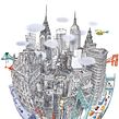 Embrace - MTA Poster - New York  Ein Projekt aus dem Bereich Architektonische Illustration, Traditionelle Illustration und Plakatdesign von Carlo Stanga - 25.05.2020