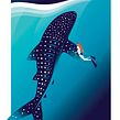 Whale and Girl. Ilustração digital e Ilustração tradicional projeto de Pietari Posti / Studio Posti - 14.06.2019
