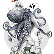 Octopus Vulgaris Illustration. Een project van Digitale illustratie, Traditionele illustratie, Tekening met potlood y Aquarelschilderen van Amy Pearson - 06.11.2020