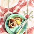 Hot Cross Buns. Traditional illustration project by Laura McKendry - 06.24.2018