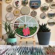 Girl and leaves embroidery. Embroider project by Kseniia Guseva - 05.24.2020