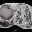 Monochrome Challenge. Character Design project by Laura Ewing Ferrer - 07.13.2020