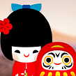 Kokeshi y Daruma. Character Design, and Traditional illustration project by Estudio Kudasai - 07.19.2020