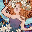 La Sirenita. Ilustração tradicional, Ilustração digital e Ilustração infantil projeto de Celeste Vargas Hoshi - 14.01.2020