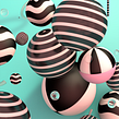 Op Art - Spheres. Un progetto di 3D, Progettazione 3D e Graphic design di Eveling Salazar - 18.08.2020