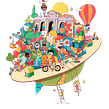 Semana de la infancia. Ayuntamiento de Madrid. Un proyecto de Ilustración tradicional de Óscar Lloréns - 01.09.2020
