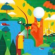 Festival Amaphiko - RedBull. Traditional illustration, and Vector Illustration project by Marmota vs Milky - 09.21.2020