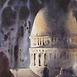 Tormenta entrante en Sacramentinos, 2020. Un proyecto de Ilustración tradicional, Ilustración arquitectónica y Pintura a la acuarela de Gonzalo Ibáñez - 25.09.2020