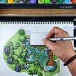 Lake Project . Architectural Illustration, Architecture, Artistic Drawing, Botanical Illustration, Concept Art, Drawing, Traditional illustration, Instagram, and Sketchbook project by Marcelo Marttins - 09.27.2020