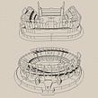Estadios - Rompecabezas 3D Ein Projekt aus dem Bereich Industriedesign von Diego Fernández - 29.09.2020