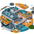 Cloudera Smart City. Un proyecto de 3D, Ilustración arquitectónica e Ilustración tradicional de Jing Zhang - 13.10.2020