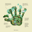 Greener footprint. Un proyecto de Ilustración botánica e Infografía de Jing Zhang - 13.10.2020