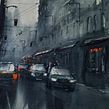 Rainy Day. Un proyecto de Arquitectura, Pintura a la acuarela, Dibujo artístico, Sketchbook y Bocetado de Reha Sakar - 14.10.2020