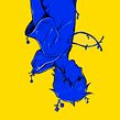 El Chico Azul con Pies de Hierro. Drawing, Editorial Illustration, and Traditional illustration project by Kaos - 02.17.2019