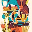 Safari Notebook Design. Un proyecto de Diseño, Ilustración digital, Ilustración tradicional e Ilustración vectorial de Owen Davey - 12.03.2020