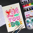 Love what you do. Un projet de Lettering manuel, Lettering , et Aquarelle de Pauli Rodríguez - 23.11.2020