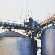 Planta industrial, 2020. Un proyecto de Ilustración arquitectónica y Pintura a la acuarela de Gonzalo Ibáñez - 30.11.2020