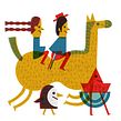 Google Doodle, día Nacional de Chile 2017. Ilustração editorial e Ilustração tradicional projeto de Paloma Valdivia - 30.11.2020