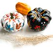Pumpkin Halloween. Acr, lic Painting, and Pattern Design project by Cagla Zimmermann - 12.04.2020