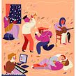 Editorial illustrations: Dagens Nyheter. Un proyecto de Ilustración digital, Diseño editorial, Ilustración editorial e Ilustración tradicional de Emma Hanquist - 11.12.2020