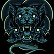 Cougar X Snakes. Digital Illustration, and Traditional illustration project by Daniele Caruso - 12.22.2020
