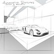 Miscellaneous Automotive Event and Retail Sketches . Un progetto di Illustrazione digitale e Bozzetti di Timo Mueller - 15.01.2021