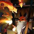 Monje Kitsune. Character Design, and Traditional illustration project by Rodrigo Rivas (Ruiveran) - 01.09.2021