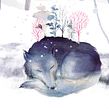 Premières neiges. Drawing, Artistic Drawing, Digital Drawing, Editorial Design, Editorial Illustration, Traditional illustration, Ink Illustration, Digital Illustration, Children's Illustration, Painting, Watercolor Painting, Acr, lic Painting, Gouache Painting, and Music Production project by Adolfo Serra - 02.02.2021