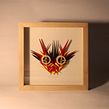 Máscara de la Tirana. Traditional illustration, and Paper Craft project by Cristian Garrido Alfaro - 02.06.2021
