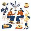 Café Botánico Ein Projekt aus dem Bereich Design und Traditionelle Illustration von Camipepe - 15.02.2021