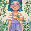 La Jardinera. Un proyecto de Ilustración tradicional de Luna Lee - 18.02.2021