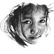 Loose watercolour portrait in black . Un proyecto de Pintura a la acuarela de Sarah Stokes - 31.03.2021