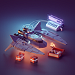Game Analytics Website Illustrations. Een project van 3D, 3D-animatie y  3D-modellering van Mohamed Chahin - 01.12.2020