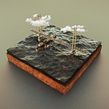 Humber Bridge Diorama. 3D Animation, 3D Modeling, and 3D Design project by Michael Tierney - 04.04.2021