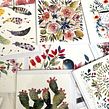 Postcards. Botanical Illustration, Traditional illustration, and Watercolor Painting project by Inga Buividavice - 04.21.2021