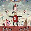 For the Love of Toby . Acr, lic Painting, Character Design, 3D Character Design, Art To, s, Fine Arts, Painting, To, and Design project by Gary Baseman - 05.04.2021