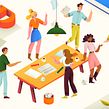 Le Matin Dimanche T.V Spot. Traditional illustration, Advertising, Animation, Editorial Illustration, Motion Graphics, Character Design, Video, TV, Digital Drawing, and Figure Drawing project by Catherine Pearson - 06.01.2020