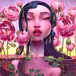 Lady in the water. Traditional illustration, 3D, 3D Modeling, and 3D Character Design project by Fer Aguilera Reyes - 05.05.2021