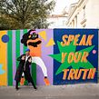 Colors in motion mural in Paris Menilmontant . Traditional illustration, Fine Arts, and Painting project by Aurélia Durand - 06.09.2021
