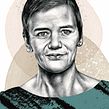 margrethe vestager. Ilustração tradicional, Desenho de retrato, Desenho a lápis, Desenho realista e Ilustração com tinta projeto de Paul Ryding - 30.09.2018