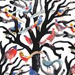 Pheasants wallpaper. Design, and Traditional illustration project by Elisa Talentino - 07.02.2021