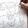 Elephants From Imagination. Traditional illustration, Drawing, Pencil Drawing, and Artistic Drawing project by Tom Fox - 07.05.2021
