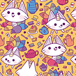 Cute Patterns. Un proyecto de Ilustración tradicional y Diseño de Sara Gaiaudi - 07.07.2021