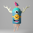 Mi Proyecto del curso: Diseño e ilustración 3D de personajes Ein Projekt aus dem Bereich 3D, Design von Figuren, 3-D-Modellierung und Design von 3-D-Figuren von Enrique Escalona - 08.07.2021
