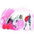 Oxen. Ilustração tradicional, Artes plásticas, Pintura, Esboçado, Criatividade, Desenho, Pintura em aquarela, Desenho artístico, Sketchbook, Ilustração com tinta, Ilustração naturalista, e Pintura guache projeto de Laura McKendry - 09.07.2021