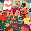 Party Scene Ein Projekt aus dem Bereich Traditionelle Illustration von Maddy Vian - 09.07.2021