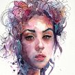 Watercolour portrait using Winsor and Newton paints and micron pens. Projekt z dziedziny Malowanie akwarelą użytkownika Sarah Stokes - 10.07.2021